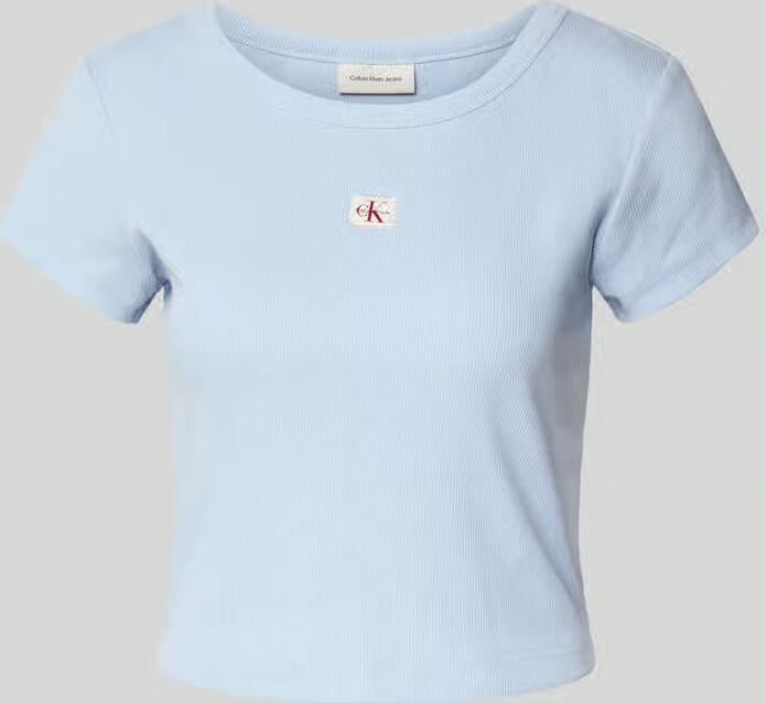 Calvin Klein Jeans Kort T-shirt met labeldetail