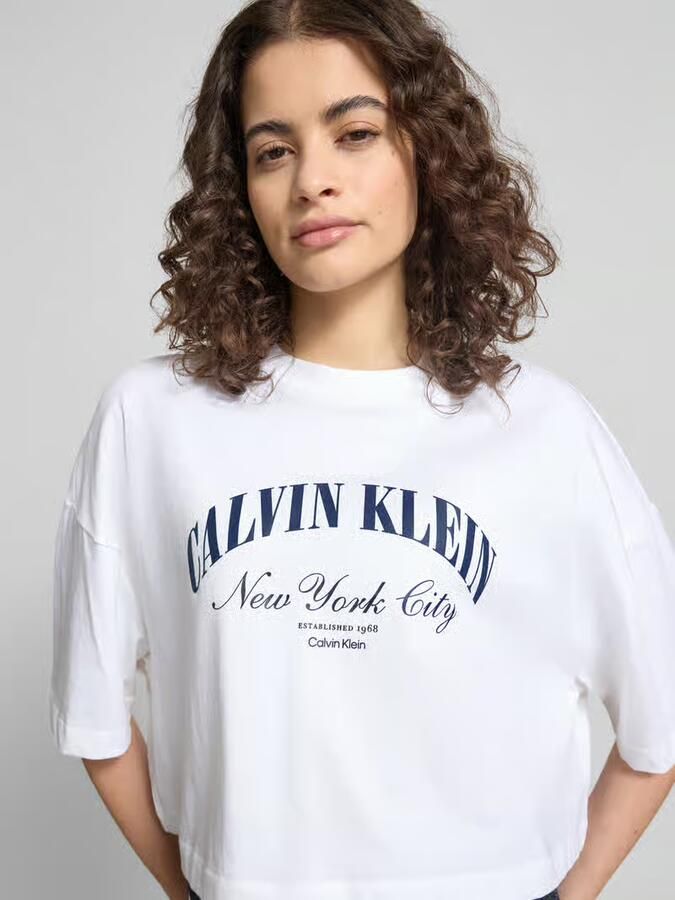 Calvin Klein Jeans Kort T-shirt met logoprint