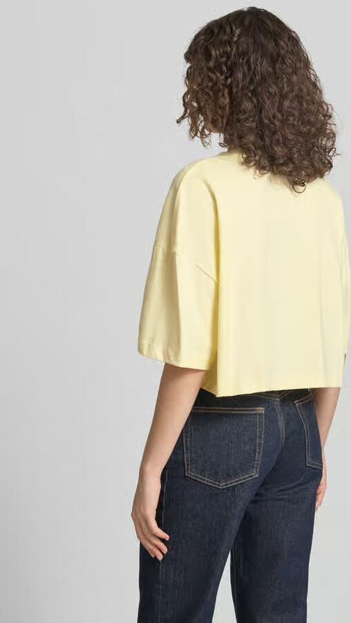 CALVIN KLEIN Dames Tops & T-shirts Ss Cropped Boxy Heritage Crest Butter Yellow - Foto 8