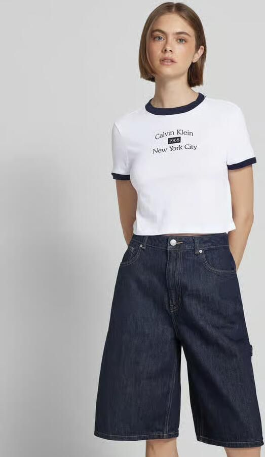 Calvin Klein Jeans T-shirt Korte Mouw Drapey Jersey - Foto 3