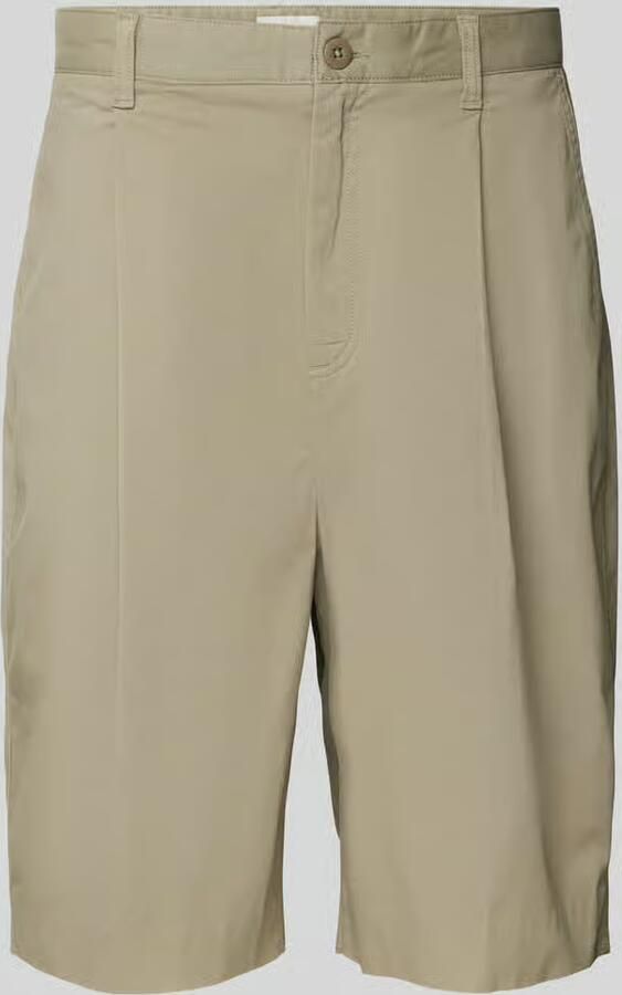 Calvin Klein Jeans Korte relaxed fit broek met bandplooien - Foto 2
