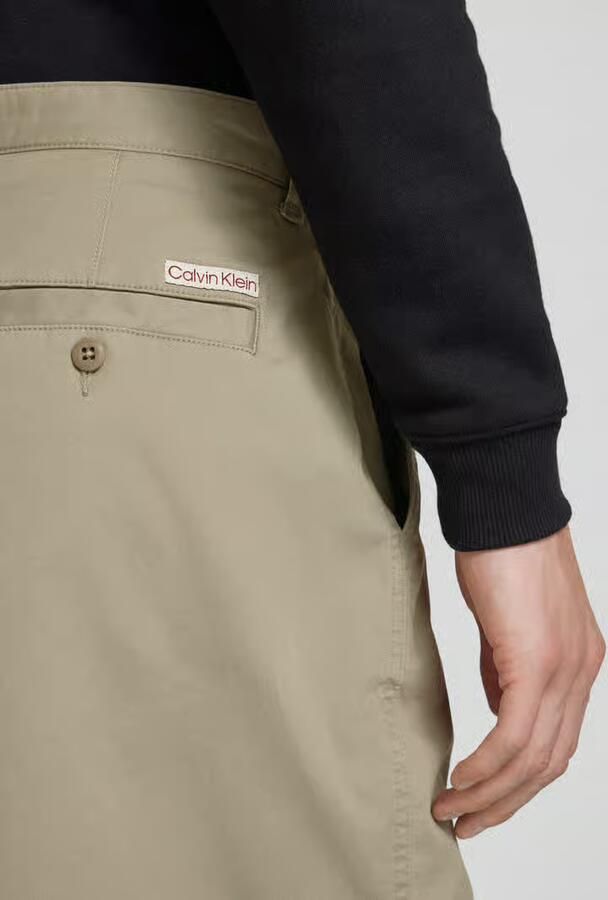 Calvin Klein Jeans Korte relaxed fit broek met bandplooien