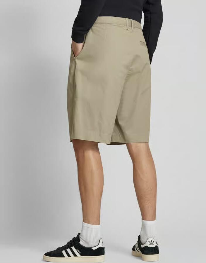 Calvin Klein Jeans Korte relaxed fit broek met bandplooien