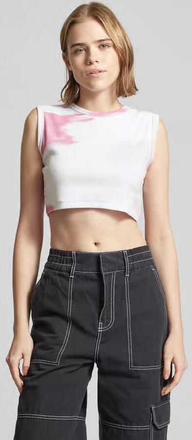 Calvin Klein Jeans Korte top in riblook - Foto 4