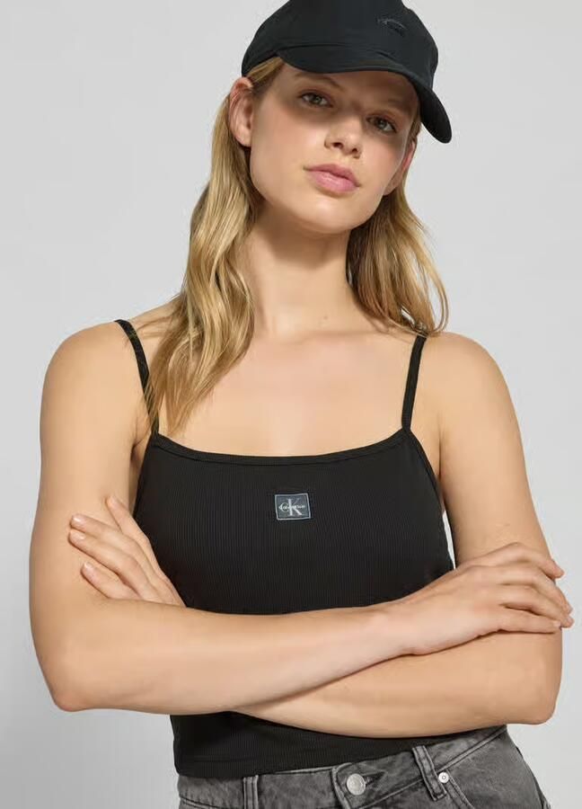 Calvin Klein Jeans Korte top met labeldetail