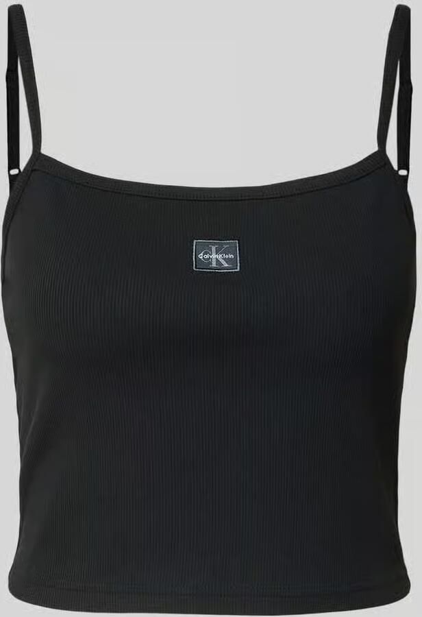 Calvin Klein Jeans Korte top met labeldetail - Foto 2