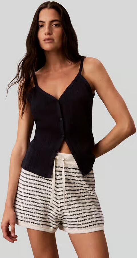 Calvin Klein Jeans loose fit short van katoenmix in tricotlook - Foto 2