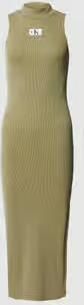 CALVIN KLEIN Dames Jurken Washed Rib Label Long Dress Groen