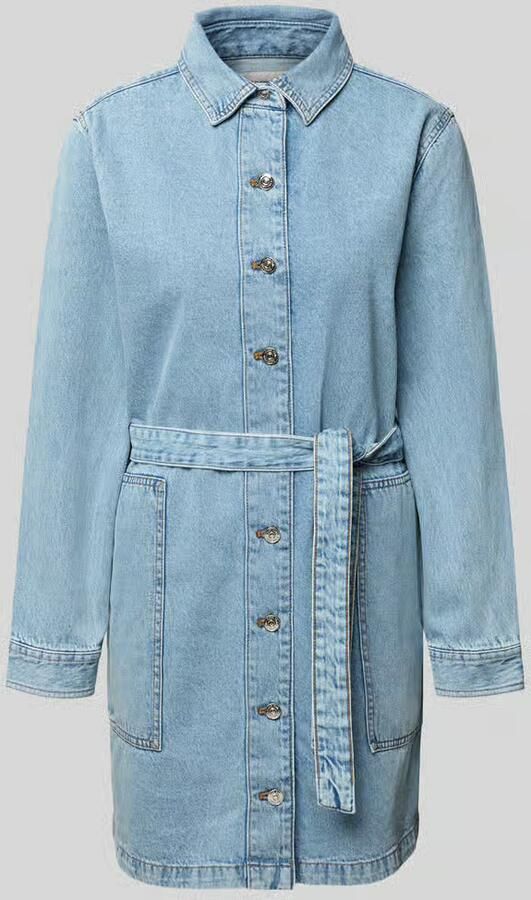 Calvin Klein Jeans Mini-jurk in Denimlook met platte kraag