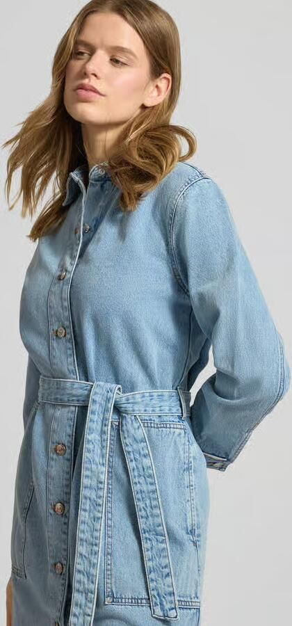 Calvin Klein Jeans Mini-jurk in Denimlook met platte kraag - Foto 4