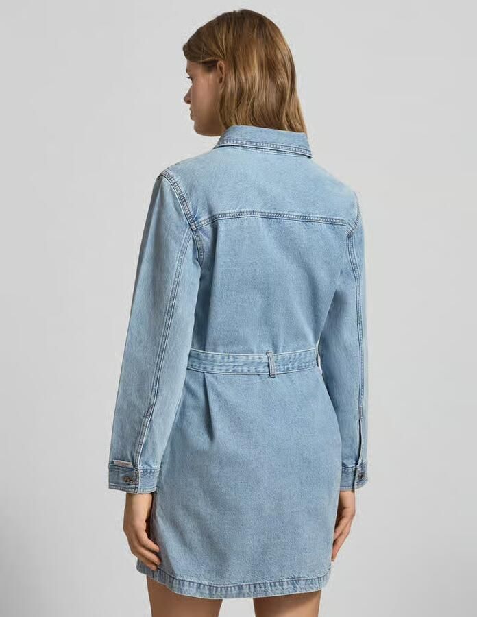 Calvin Klein Jeans Mini-jurk in Denimlook met platte kraag - Foto 4