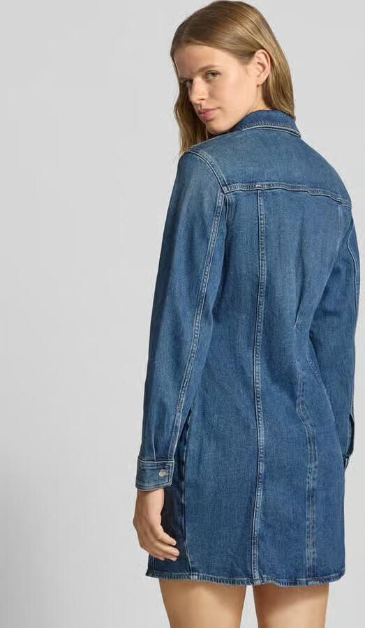 Calvin Klein Jeans jurk LS DENIM MINI DRESS Met ronde hals getailleerd - Foto 6