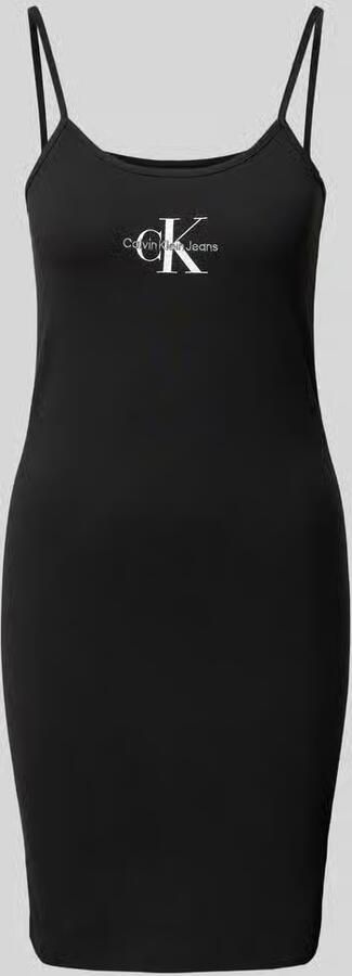 Calvin Klein Jeans Knielange jurk met labelprint model 'Milano' - Foto 2
