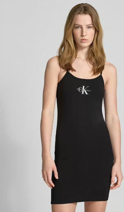 Calvin Klein Jeans Knielange jurk met labelprint model 'Milano' - Foto 3