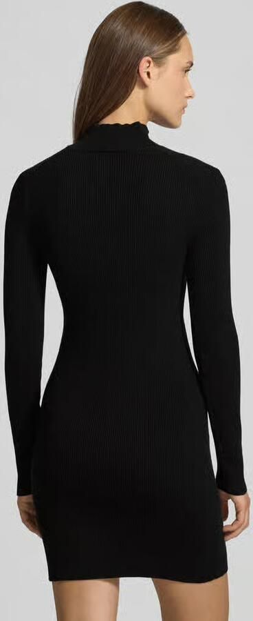 Calvin Klein Gebreide jurk LS T NECK MINI DRESS Met ronde hals getailleerd - Foto 7