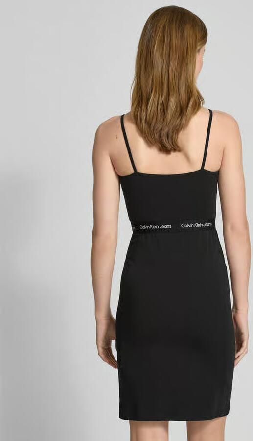 Calvin Klein Jurk met spaghettibandjes LOGO ELASTIC STRAPPY DRESS