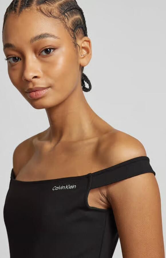Calvin Klein Jeans Korte Jurken Collectie Viscose Mix Black Dames - Foto 2