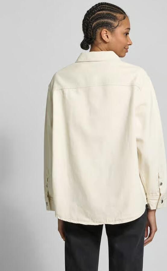 Calvin Klein Jeans Overhemdblouse Regular fit van katoenmix met linnenanteil - Foto 2