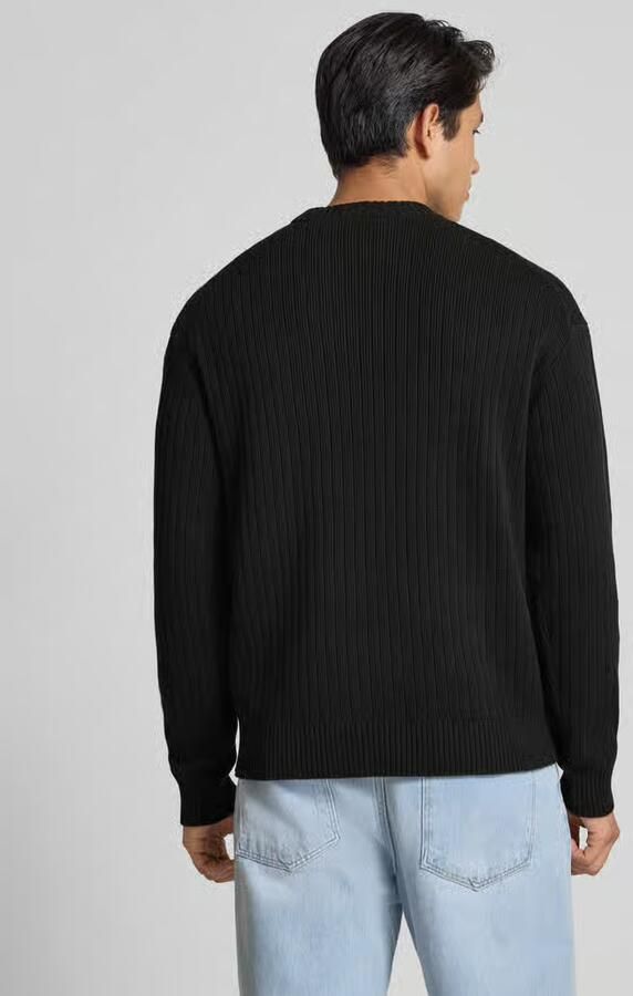 Calvin Klein Jeans Oversized gebreide pullover met ribboorden - Foto 2