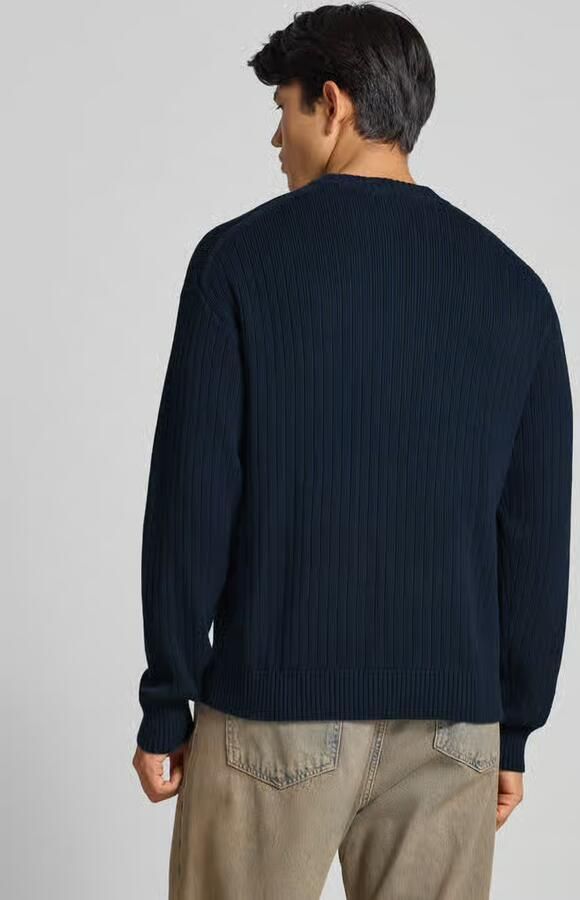 Calvin Klein Jeans Oversized gebreide pullover met ribboorden - Foto 2