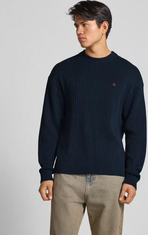 Calvin Klein Jeans Oversized gebreide pullover met ribboorden - Foto 3
