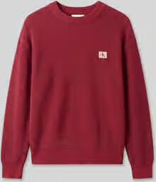 Calvin Klein Jeans pullover in relaxed fit van 100% katoen met gestikt logo
