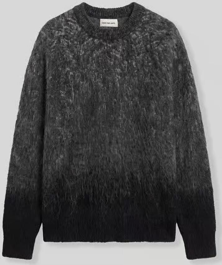 Calvin Klein Jeans pullover met relaxed fit van scheerwol met ombre-effect