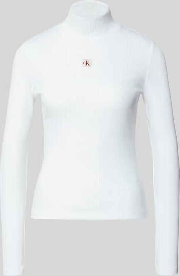 Calvin Klein Jeans Shirt met lange mouwen en opstaande kraag