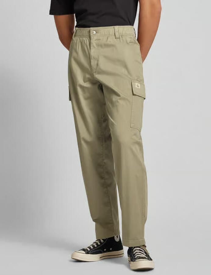 Calvin Klein Jeans Regular fit cargobroek met elastische band - Foto 4