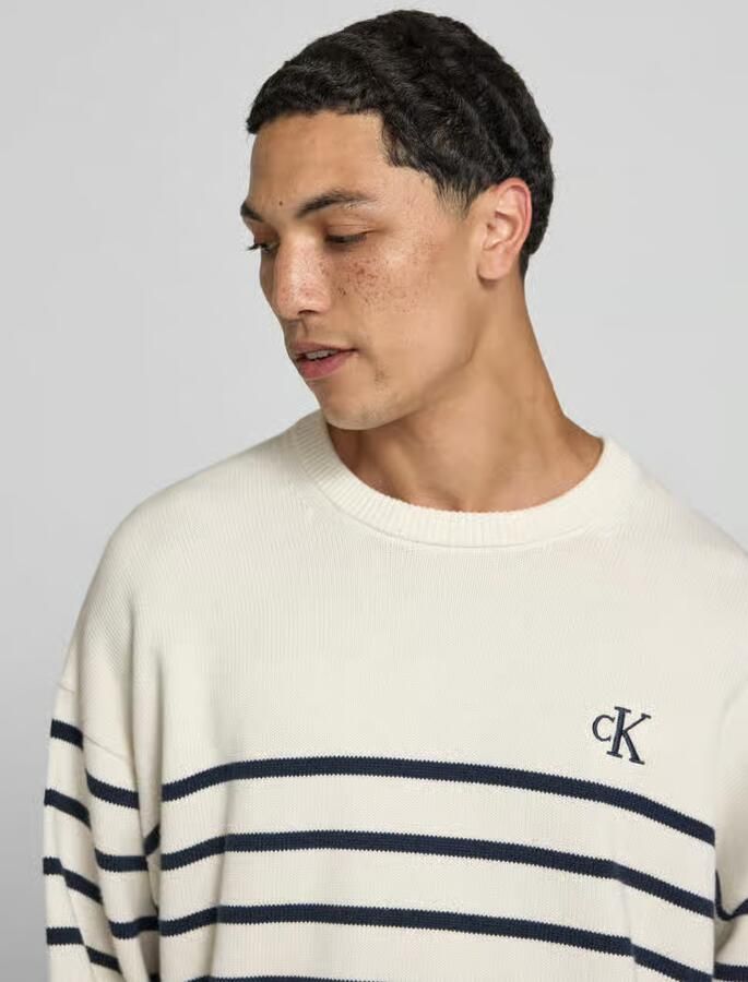 Calvin Klein Jeans regular fit gebreide pullover van puur katoen