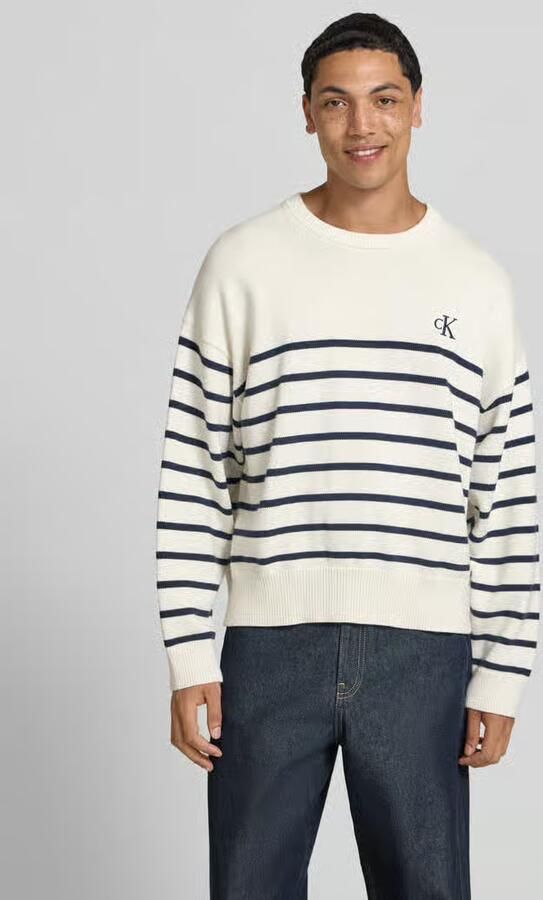Calvin Klein Jeans regular fit gebreide pullover van puur katoen - Foto 2