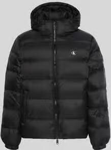 Calvin Klein Jeans Regular fit gewatteerd jack met afneembare capuchon