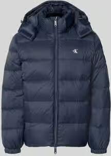 Calvin Klein Jeans Regular fit gewatteerd jack met afneembare capuchon