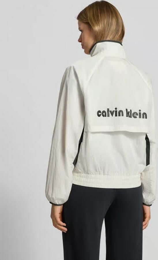 Calvin Klein Jeans Regular fit jack met logostitching model 'Retro'