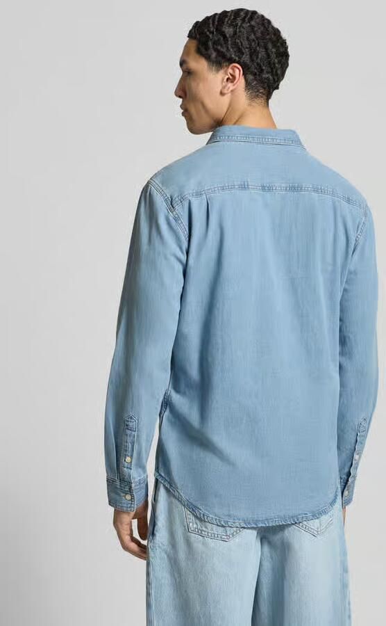 Calvin Klein Jeans regular fit jeanshemd met labeldetail