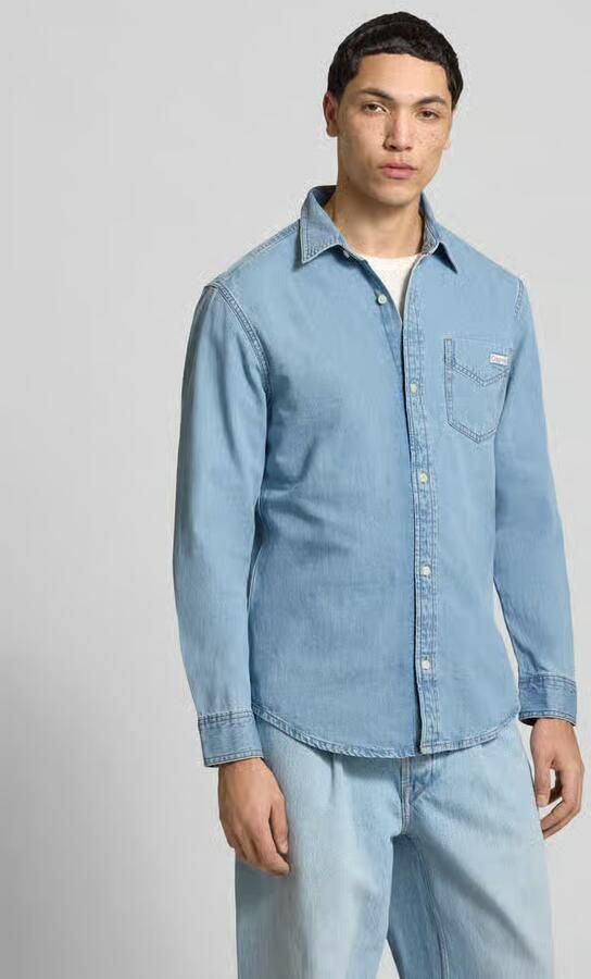 Calvin Klein Jeans regular fit jeanshemd met labeldetail - Foto 4