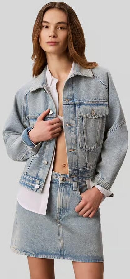 Calvin Klein Jeans regular fit jeansjack van puur katoen met logoband - Foto 4