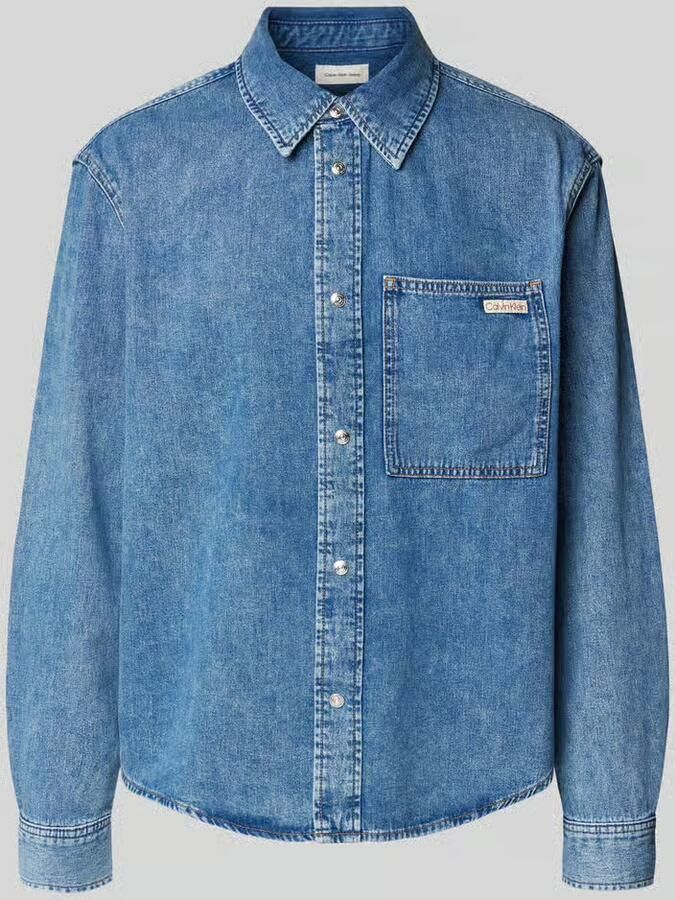 Calvin Klein Jeans Regular fit jeansoverhemd met labelpatch - Foto 2