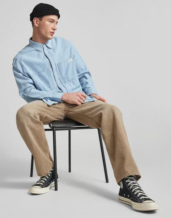 Calvin Klein Jeans Regular fit jeansoverhemd met opgestikte borstzakken - Foto 4