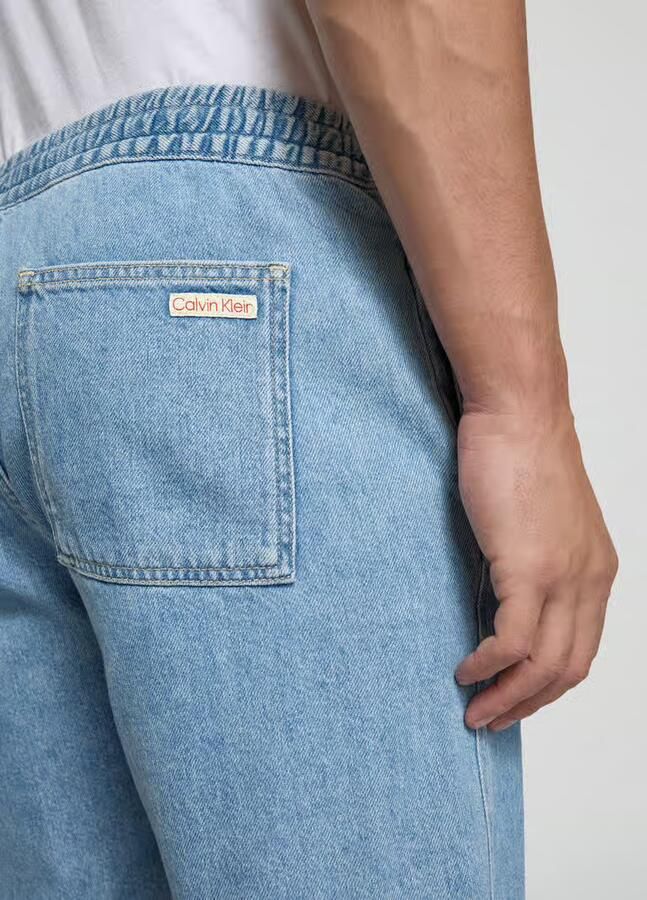 Calvin Klein Jeans Regular fit korte jeans met elastische band