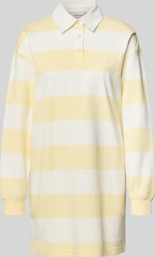 Calvin Klein Jeans Regular fit mini-jurk met polokraag Model 'Varsity'