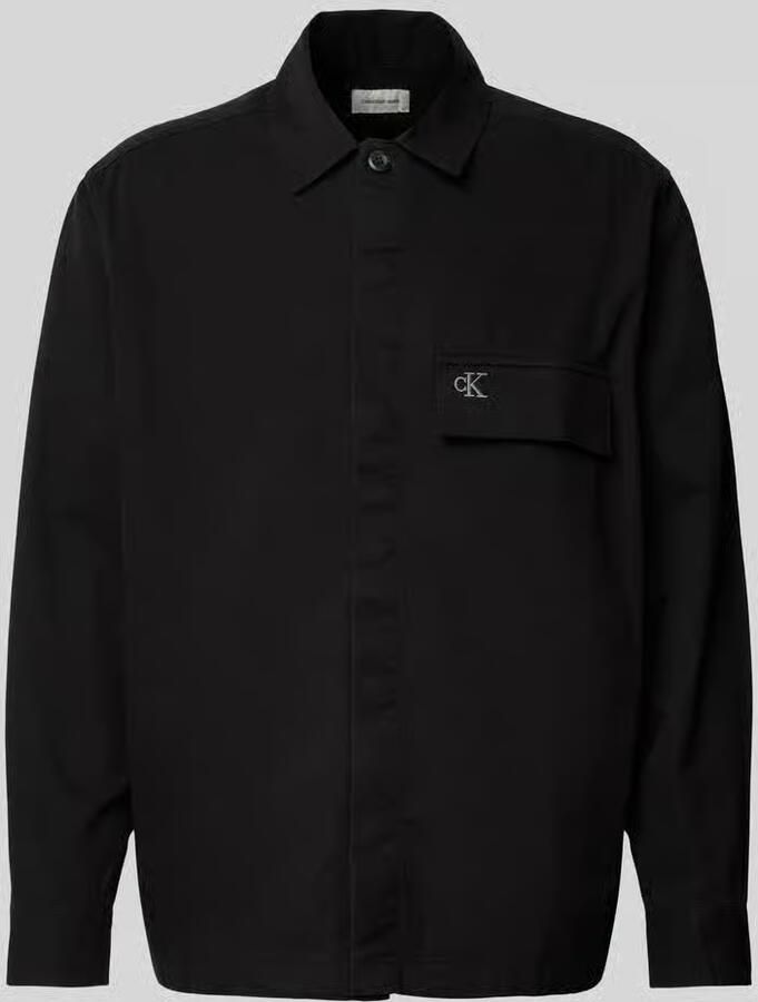 Calvin Klein Jeans Geregenereerd Katoenen Overhemd met Lange Mouwen Black Heren - Foto 2