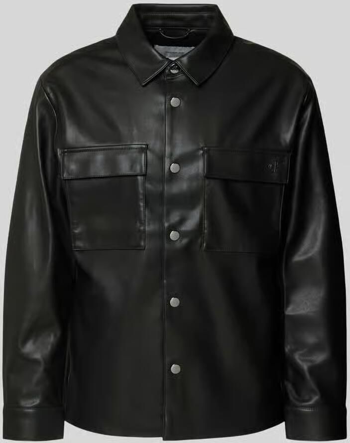 Calvin Klein Jeans regular fit overshirt in lederlook