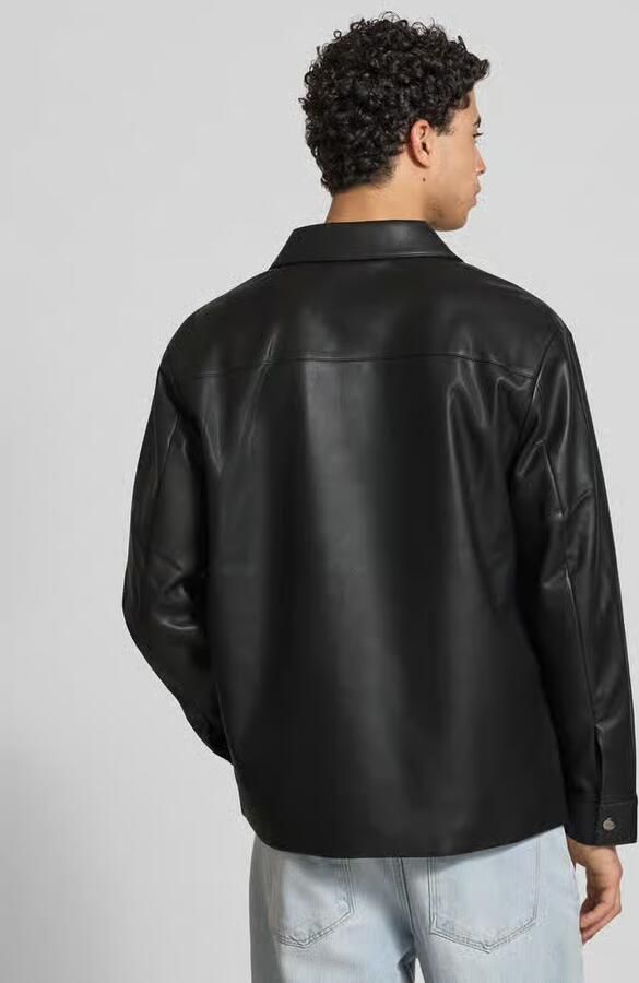 Calvin Klein Jeans regular fit overshirt in lederlook