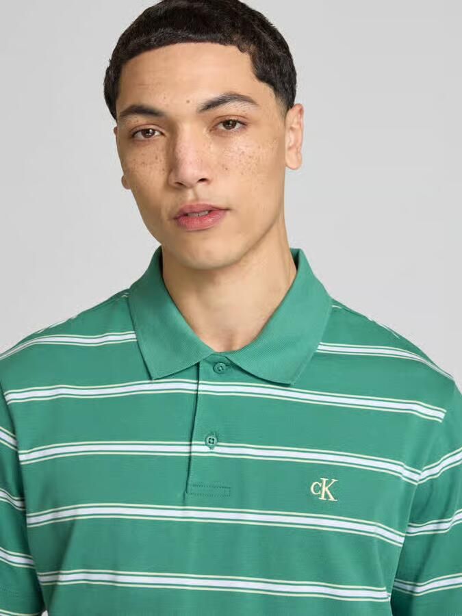 Calvin Klein Jeans regular fit poloshirt met gestikt logo