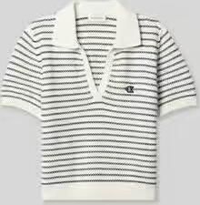 Calvin Klein Jeans regular fit poloshirt van katoenmix in tricotlook