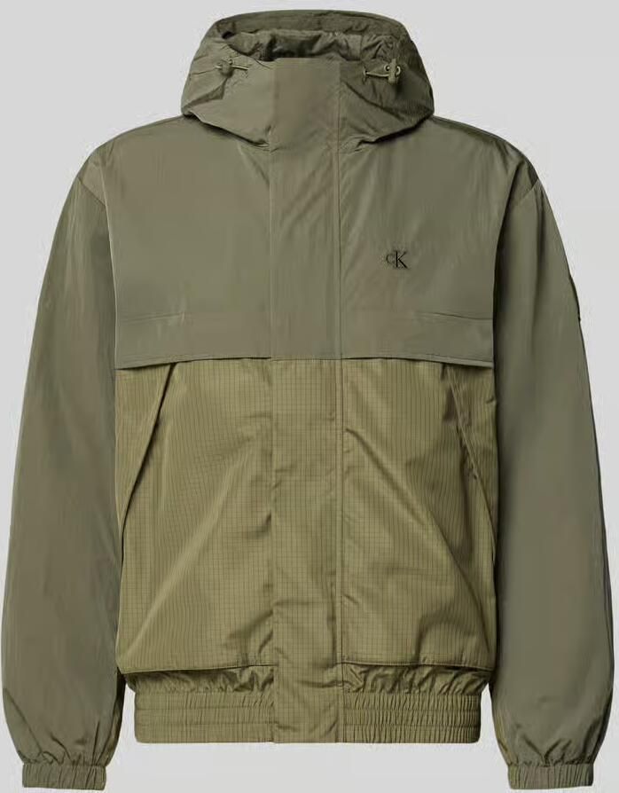 Calvin Klein Jeans regular fit regenjack met pas achter