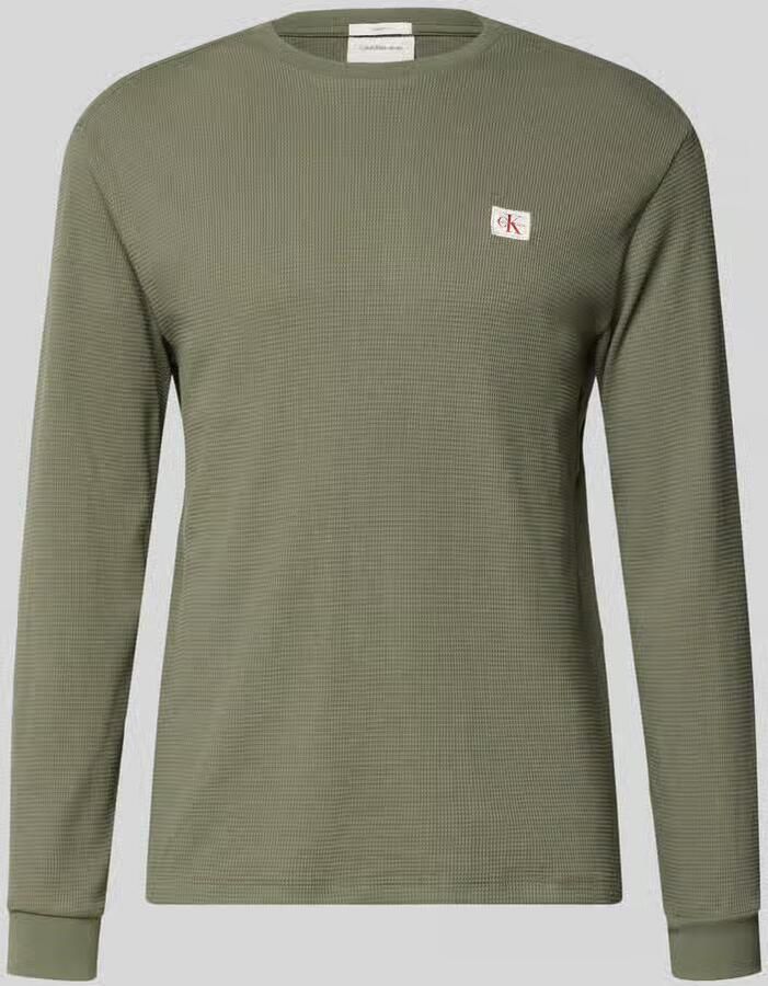 Calvin Klein Jeans regular fit shirt met lange mouwen van katoenmix - Foto 2
