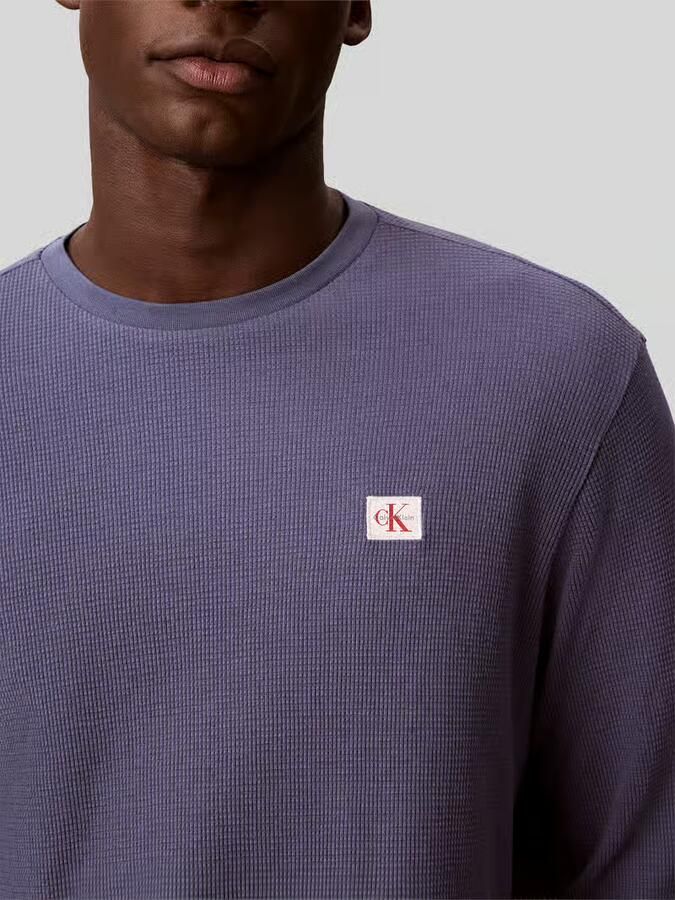 Calvin Klein Jeans regular fit shirt met lange mouwen van katoenmix