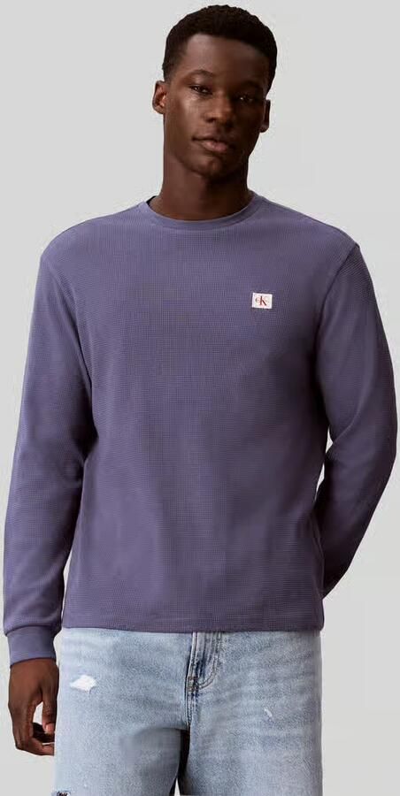 Calvin Klein Jeans regular fit shirt met lange mouwen van katoenmix - Foto 3